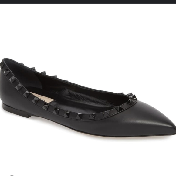 $690 DIRECT Authentic Valentino Rockstud Spike SO Black flats size 40 - Picture 3 of 12